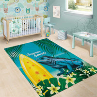 Blue Iguana Cayman Islands Area Rug Turquoise Tropical Vibes - Wonder Print Shop