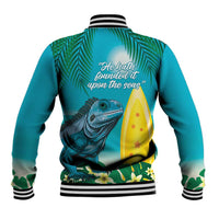 Blue Iguana Cayman Islands Baseball Jacket Turquoise Tropical Vibes - Wonder Print Shop