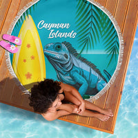 Blue Iguana Cayman Islands Beach Blanket Turquoise Tropical Vibes - Wonder Print Shop