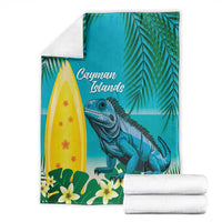 Blue Iguana Cayman Islands Blanket Turquoise Tropical Vibes