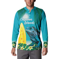 Blue Iguana Cayman Islands Button Sweatshirt Turquoise Tropical Vibes - Wonder Print Shop