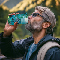 Blue Iguana Cayman Islands 4 in 1 Can Cooler Tumbler Turquoise Tropical Vibes