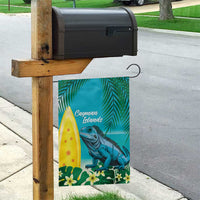 Blue Iguana Cayman Islands Garden Flag Turquoise Tropical Vibes - Wonder Print Shop