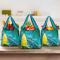 Blue Iguana Cayman Islands Grocery Bag Turquoise Tropical Vibes