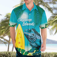 Blue Iguana Cayman Islands Hawaiian Shirt Turquoise Tropical Vibes - Wonder Print Shop