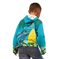 Blue Iguana Cayman Islands Kid Hoodie Turquoise Tropical Vibes - Wonder Print Shop