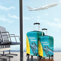 Blue Iguana Cayman Islands Luggage Cover Turquoise Tropical Vibes - Wonder Print Shop