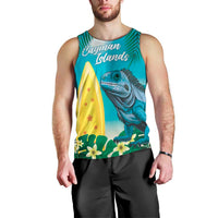 Blue Iguana Cayman Islands Men Tank Top Turquoise Tropical Vibes - Wonder Print Shop