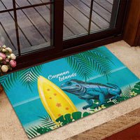 Blue Iguana Cayman Islands Rubber Doormat Turquoise Tropical Vibes - Wonder Print Shop