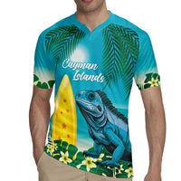 Blue Iguana Cayman Islands Rugby Jersey Turquoise Tropical Vibes - Wonder Print Shop