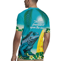 Blue Iguana Cayman Islands Rugby Jersey Turquoise Tropical Vibes - Wonder Print Shop