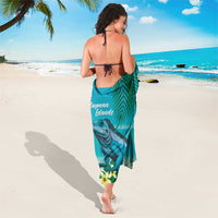 Blue Iguana Cayman Islands Sarong Turquoise Tropical Vibes - Wonder Print Shop