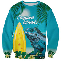 Blue Iguana Cayman Islands Sweatshirt Turquoise Tropical Vibes - Wonder Print Shop