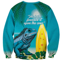 Blue Iguana Cayman Islands Sweatshirt Turquoise Tropical Vibes - Wonder Print Shop