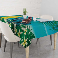 Blue Iguana Cayman Islands Tablecloth Turquoise Tropical Vibes - Wonder Print Shop
