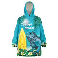 Blue Iguana Cayman Islands Wearable Blanket Hoodie Turquoise Tropical Vibes - Wonder Print Shop