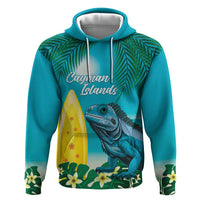 Blue Iguana Cayman Islands Zip Hoodie Turquoise Tropical Vibes - Wonder Print Shop
