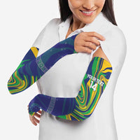 Brazil Football Custom Arm Sleeves 2026 Vamos Brasil Marble Pattern - Wonder Print Shop
