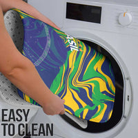 Brazil Football Bathroom Set 2026 Vamos Brasil Marble Pattern - Wonder Print Shop