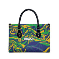 Brazil Football Leather Bag 2026 Vamos Brasil Marble Pattern - Wonder Print Shop