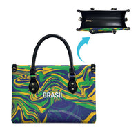Brazil Football Leather Bag 2026 Vamos Brasil Marble Pattern - Wonder Print Shop
