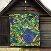 Brazil Football Quilt 2026 Vamos Brasil Marble Pattern - Wonder Print Shop
