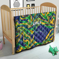 Brazil Football Quilt 2026 Vamos Brasil Marble Pattern - Wonder Print Shop