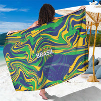 Brazil Football Sarong 2026 Vamos Brasil Marble Pattern - Wonder Print Shop