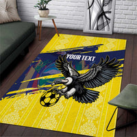 Ecuador Football Custom Area Rug 2026 Vamos La Tri Yellow South America Pattern - Wonder Print Shop