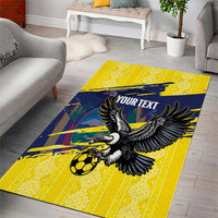 Ecuador Football Custom Area Rug 2026 Vamos La Tri Yellow South America Pattern - Wonder Print Shop