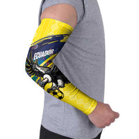 Ecuador Football Custom Arm Sleeves 2026 Vamos La Tri Yellow South America Pattern - Wonder Print Shop
