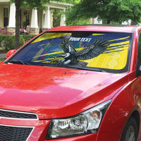 Ecuador Football Custom Auto Sun Shade 2026 Vamos La Tri Yellow South America Pattern - Wonder Print Shop
