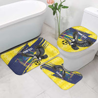 Ecuador Football Custom Bathroom Set 2026 Vamos La Tri Yellow South America Pattern - Wonder Print Shop