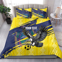 Ecuador Football Custom Bedding Set 2026 Vamos La Tri Yellow South America Pattern - Wonder Print Shop
