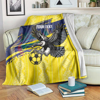 Ecuador Football Custom Blanket 2026 Vamos La Tri Yellow South America Pattern - Wonder Print Shop