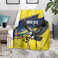 Ecuador Football Custom Blanket 2026 Vamos La Tri Yellow South America Pattern - Wonder Print Shop