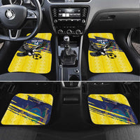 Ecuador Football Custom Car Mats 2026 Vamos La Tri Yellow South America Pattern - Wonder Print Shop