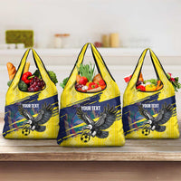 Ecuador Football Custom Grocery Bag 2026 Vamos La Tri Yellow South America Pattern - Wonder Print Shop