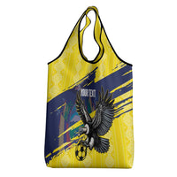 Ecuador Football Custom Grocery Bag 2026 Vamos La Tri Yellow South America Pattern - Wonder Print Shop