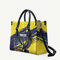 Ecuador Football Custom Leather Bag 2026 Vamos La Tri Yellow South America Pattern - Wonder Print Shop