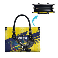 Ecuador Football Custom Leather Bag 2026 Vamos La Tri Yellow South America Pattern - Wonder Print Shop