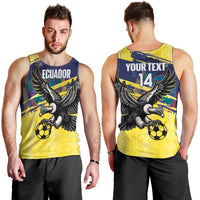 Ecuador Football Custom Men Tank Top 2026 Vamos La Tri Yellow South America Pattern - Wonder Print Shop