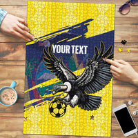 Ecuador Football Custom Puzzle 2026 Vamos La Tri Yellow South America Pattern - Wonder Print Shop