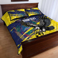 Ecuador Football Custom Quilt Bed Set 2026 Vamos La Tri Yellow South America Pattern - Wonder Print Shop