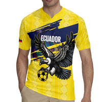 Ecuador Football Custom Rugby Jersey 2026 Vamos La Tri Yellow South America Pattern - Wonder Print Shop