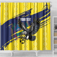 Ecuador Football Custom Shower Curtain 2026 Vamos La Tri Yellow South America Pattern - Wonder Print Shop