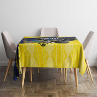 Ecuador Football Custom Tablecloth 2026 Vamos La Tri Yellow South America Pattern - Wonder Print Shop