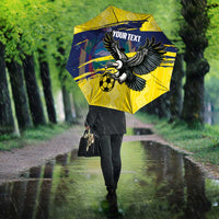 Ecuador Football Custom Umbrella 2026 Vamos La Tri Yellow South America Pattern - Wonder Print Shop