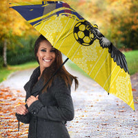 Ecuador Football Custom Umbrella 2026 Vamos La Tri Yellow South America Pattern - Wonder Print Shop