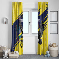 Ecuador Football Custom Window Curtain 2026 Vamos La Tri Yellow South America Pattern - Wonder Print Shop
